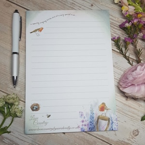 Rosie Rotkehlchen Schreibtisch Jotter