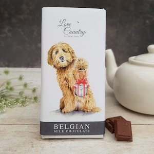 Dog Gift Luxury Belgian Chocolate Bar Gift for Dog Owner Dog Lover Gift Dog Chocolate Gift  Labradoodle Dog Chocolate Hamper Gift
