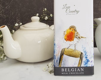 Robin Luxury Belgian Chocolate Bar Robin Lover Gift Chocolate Hamper Gift Luxury Chocolate