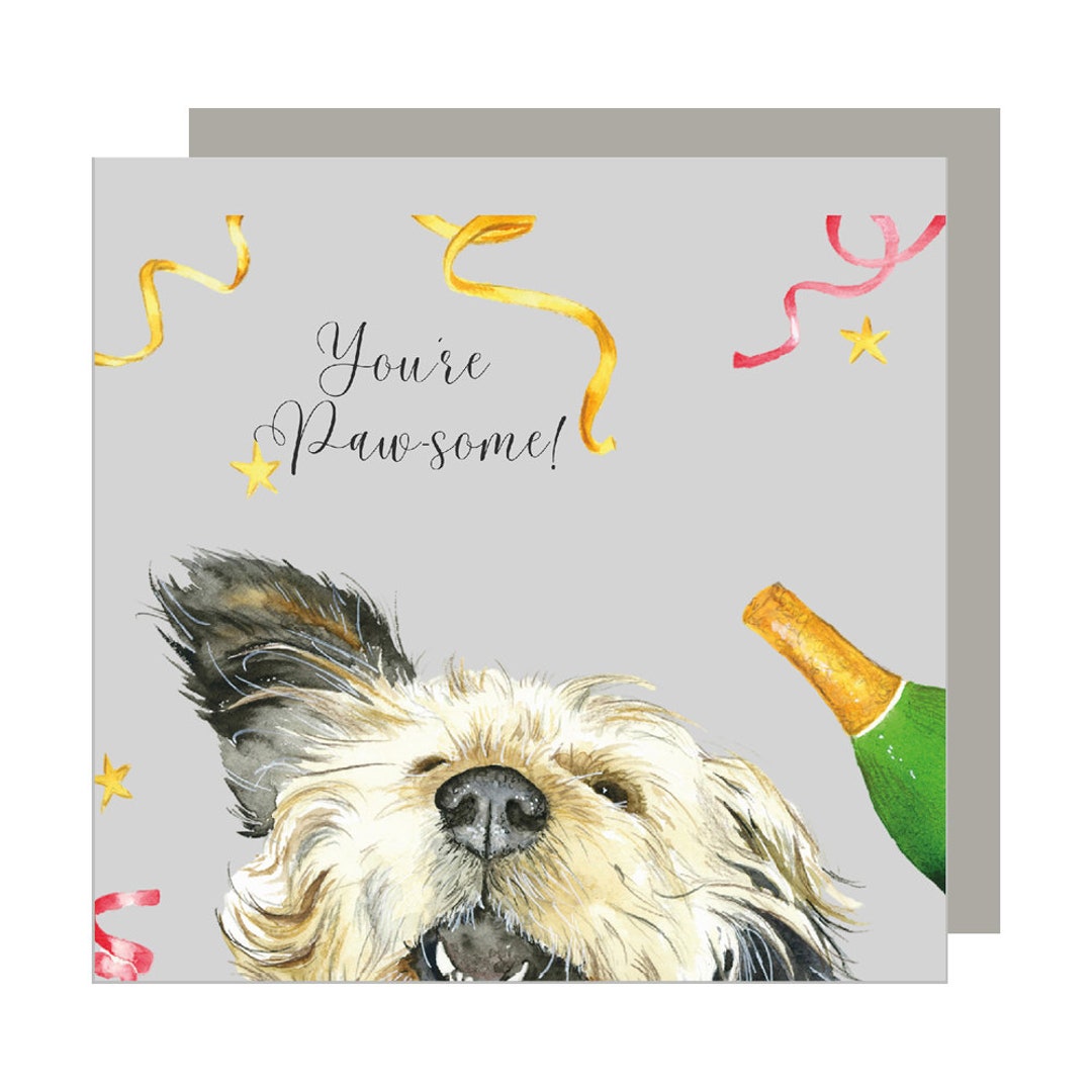 You're Pawsome Pawsitive Vibes Card - Etsy