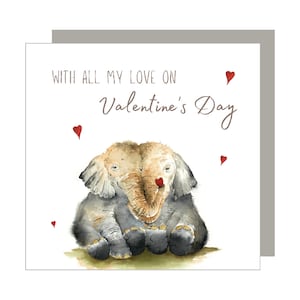 With All My Love On Valentine&#39;s Day Card