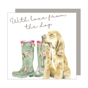 Mit Liebe vom Hund Waggy Tail Wishes Card