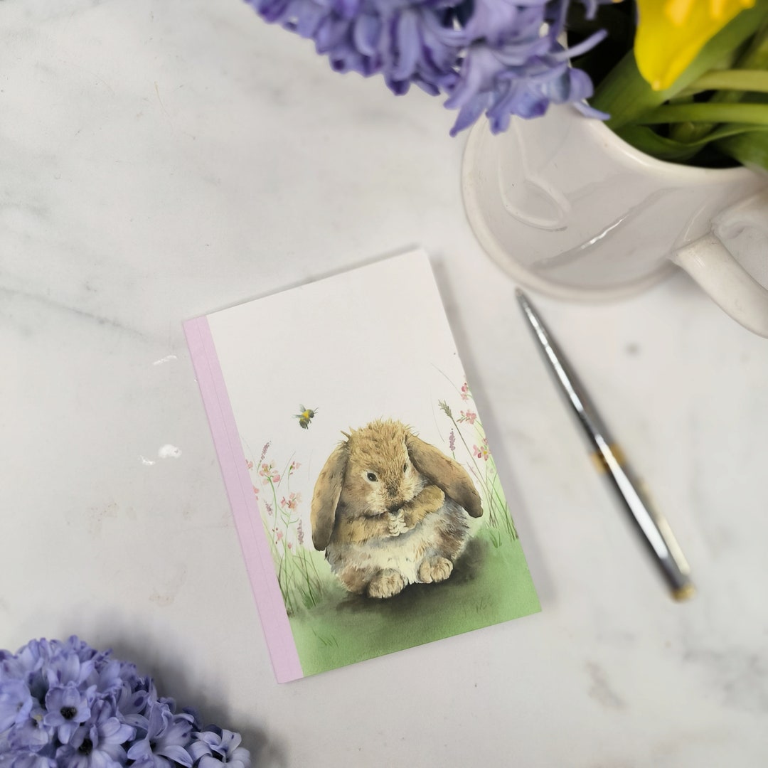 Cute Bunny Notebook A6 Bunny Lover Gift Rabbit Honeybunny Gift Bunny ...