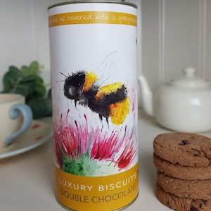 Thistle Bee Biscuit Drum Luxury Biscuits Chocolate Cookies Bee Gift Chocolate Hamper Gift Biscuits