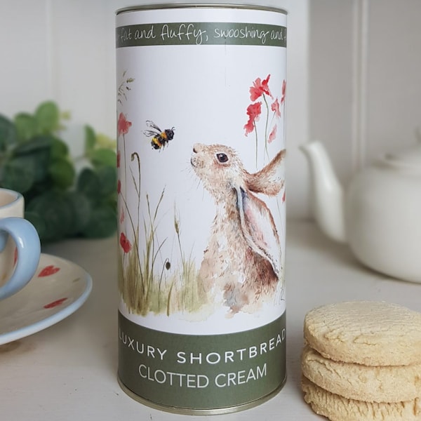 Bee Gift Hare Lover Gift Luxury Biscuit Drum Shortbread Luxury Cookie Country Home Gift Hamper Bee Lover