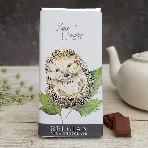 Hedgehog Luxury Belgian Chocolate Bar Gift Chocolate Lover Gift Hedgehog Lover Gift Chocolate Hamper Gift