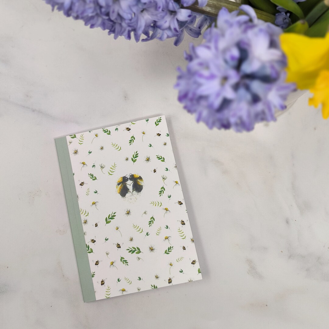 Bumblebee Notebook Bee Lover Gift Bee Notebook Bee Stationery Floral ...