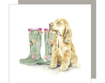 Waiting For Walkies Charity Card