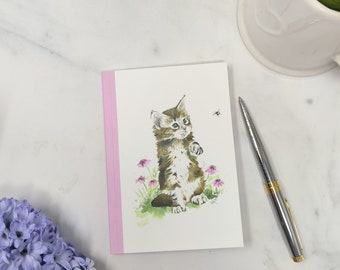 Cute Cat Notebook Kitten Journal Gift Cat Lover Stationery Kitten Notebook Cat painting