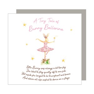 Carte ballerine Lapin danseur Carte extensible Peinture de lapin Histoire d'animaux Carte nature Histoire des bois Cadeau ballerine Carte pop-up Conte magique
