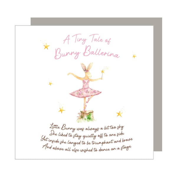 Ballerina Karte Bunny Dancer Expanding Card Bunny Painting Animal Story Nature Card Woodland Story Ballerina Geschenk Pop up Karte Tale Magical