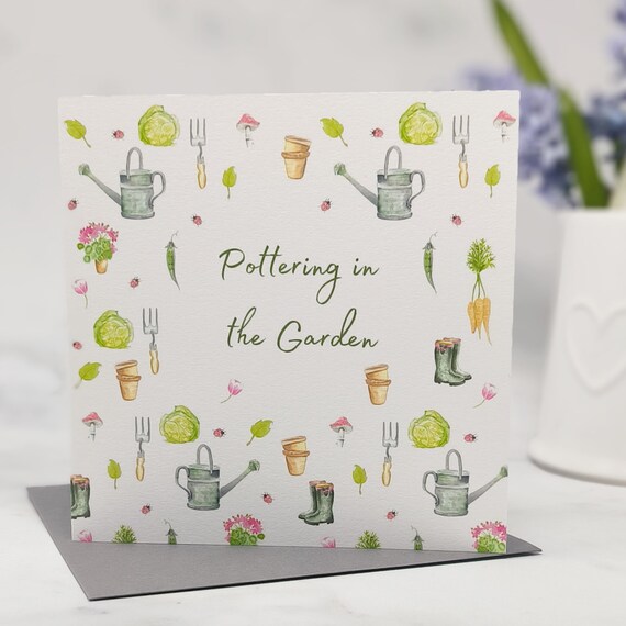 Biglietto Di Auguri Artistico Per Uomo – Scena Di Campagna Con Pub E Giardino, Fatto Nel Regno Unito, Ecologico