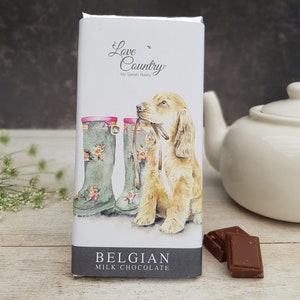 Dog Luxury Belgian Chocolate Bar Gift for Dog Owner Chocolate Lover Luxury Chocolate Hamper