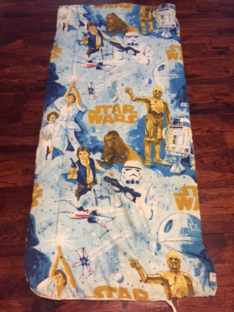 Vintage Star Wars children's sleeping bag comforter Luke Etsy