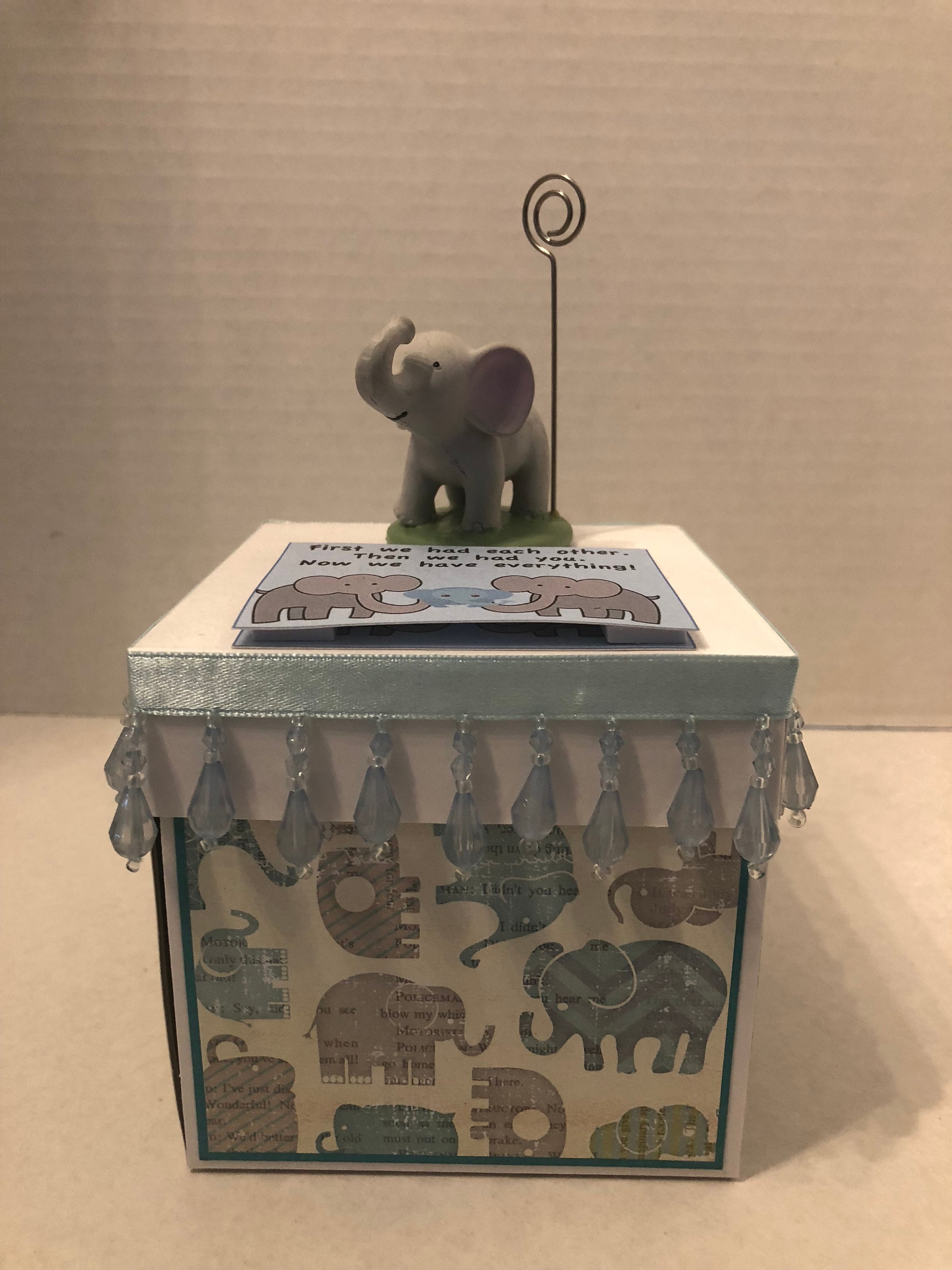 Baby Elephant Memory Scrapbox Etsy