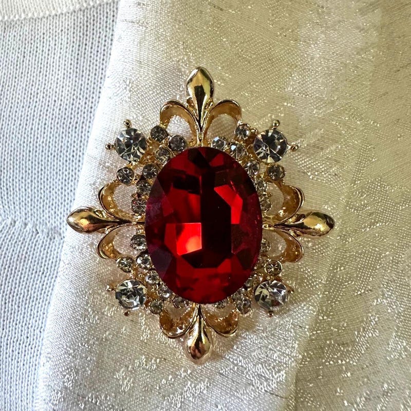 Rhinestone Brooches - Etsy