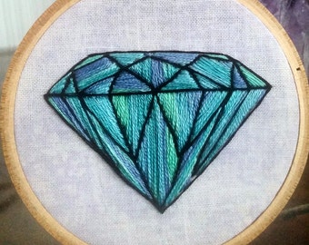 Diamond Embroidery Hoop Wall Hanging Handmade Hoop Art Gem Home Decor