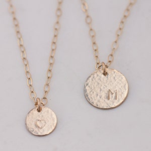 Hammered Gold Monogram Disc Pendant, Gold Coin Pendant, Gold Initial Pendant, Gold Letter Necklace, Gold Initial Necklace, Initials Circle