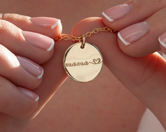 Mama Necklace Gold or Silver, Mum Necklace, New Mum Necklace