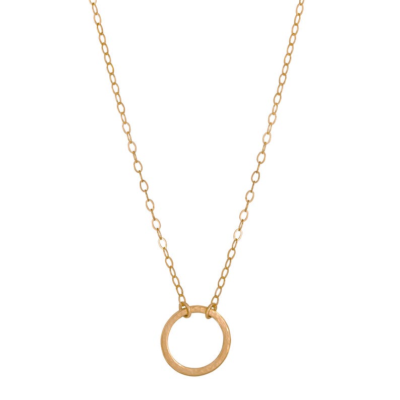 Gold Karma Necklace, Open Circle Necklace, Karma Necklace, Gold Circle Necklace, Eternity Necklace, Infinity Necklace, Simple Gold Necklace image 2