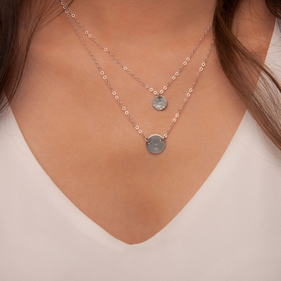 Sterling silver hotsell layered necklace set