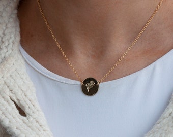 Poppy flower necklace Gold or Silver, Remembrance Necklace, Bridesmaid Necklace