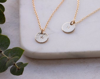 Set of bridesmaids disc necklaces Gold or Silver,  Bridesmaid necklaces, matching bridesmaid necklaces