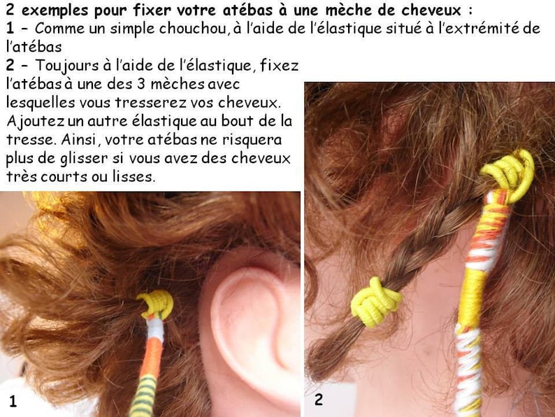 boho hairstyle blue green red removable with elastic band At\u00e9bas removable braid Indian