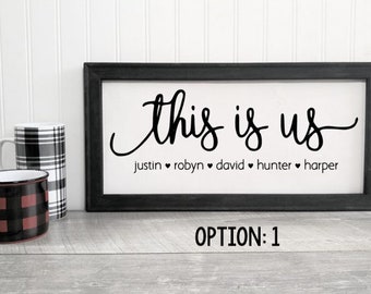 This is Us Reverse Canvas Sign / Reverse Canvas Sign