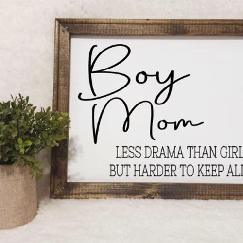 Boy Mom Canvas Sign