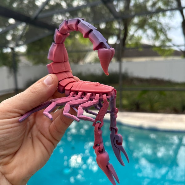 3D Printed scorpion with articulating parts