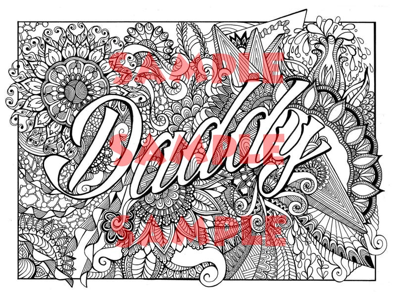 Daddy Coloring Page Kink BDSM Gay Queer Leather Digital Etsy