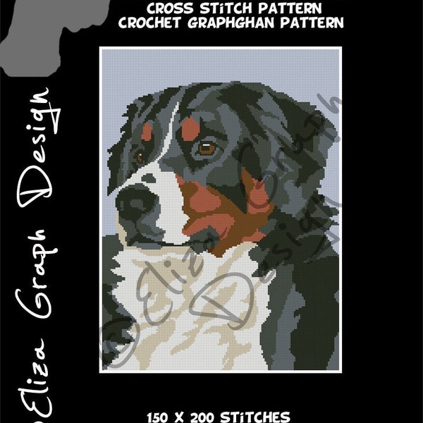 Bernese Mountain Dog Crochet Pattern Etsy