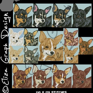 Chihuahua CROSS STITCH Pattern, CROCHET Graphghan Blanket Pattern