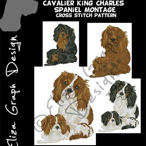 Cavalier King Charles Spaniel CROSS STITCH Pattern, Dog Counted Cross Stitch Pattern