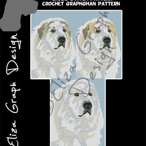 Great Pyrenees CROSS STITCH Pattern, CROCHET Graphghan Blanket Pattern