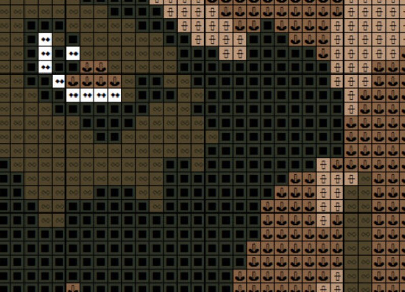 English Mastiff CROSS STITCH Pattern, CROCHET Graphghan Blanket Pattern