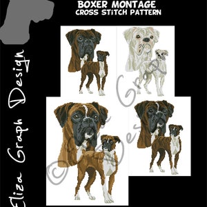 Boxer CROSS STITCH Pattern, Boxer Dog Counted Cross Stitch Pattern