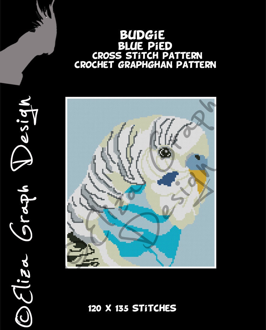 Budgie CROSS STITCH Pattern CROCHET Graphghan Blanket Pattern Etsy