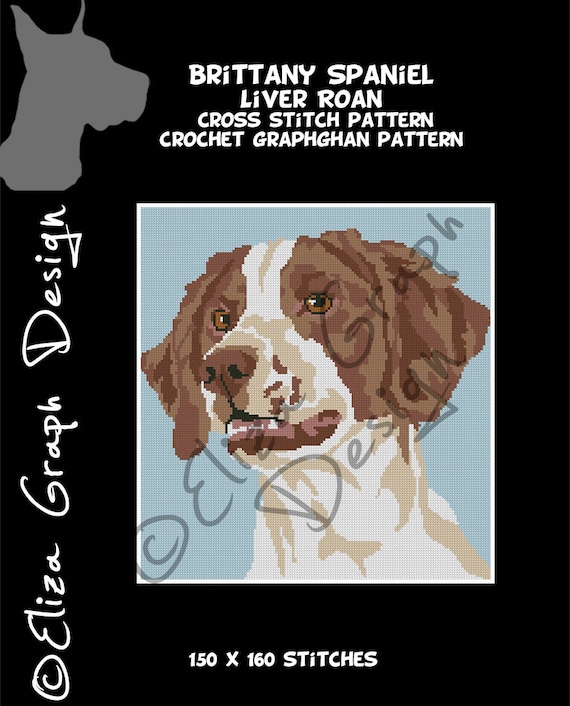 Brittany Spaniel CROSS STITCH Pattern CROCHET Graphghan Blanket Pattern Etsy Canada