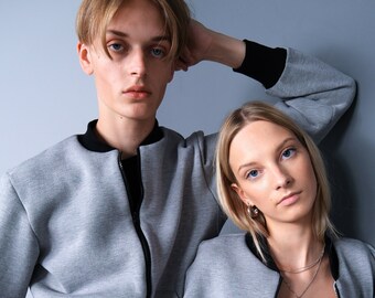 Handmade Oversized Bomber Jacket, Urban Chic, Unisex Design