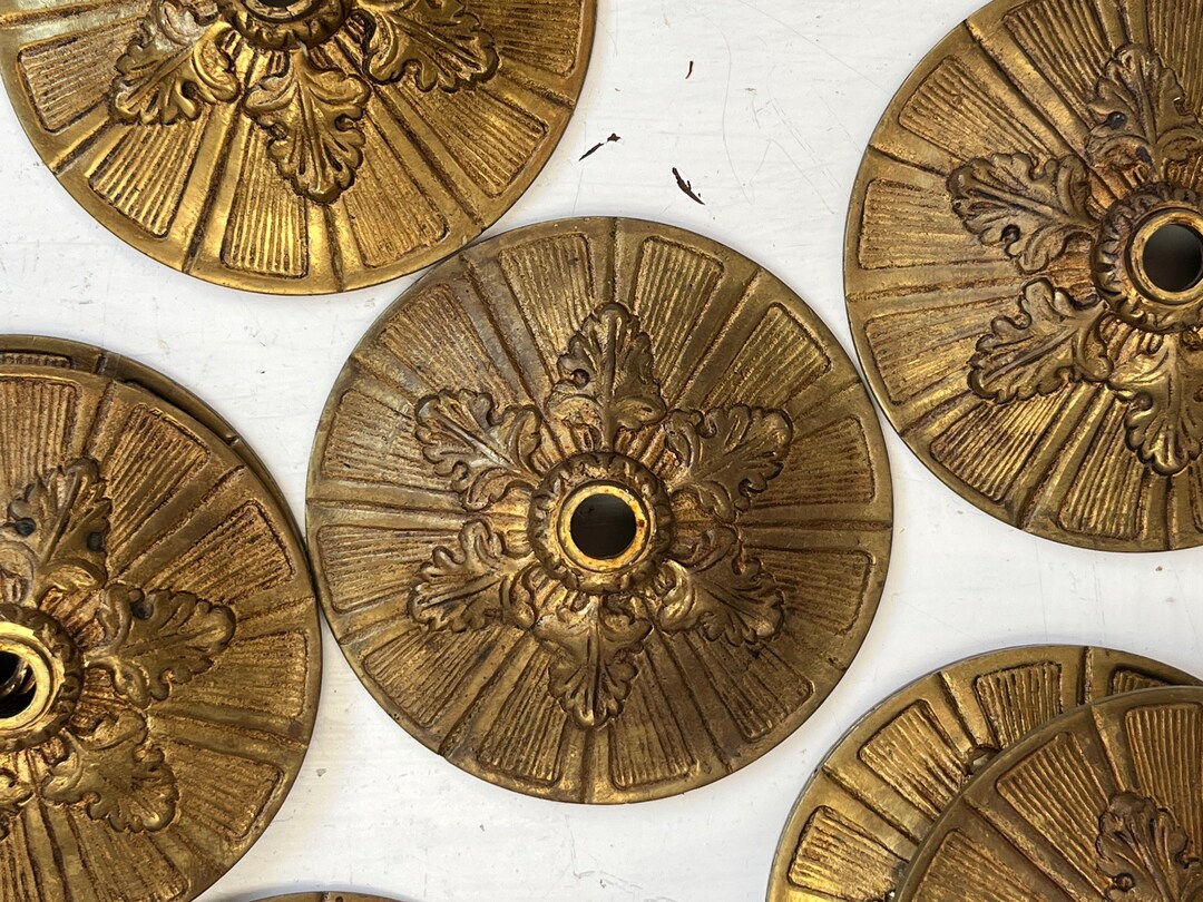 Vintage Brass Bobèche Chandelier Lamp Brass Parts Etsy