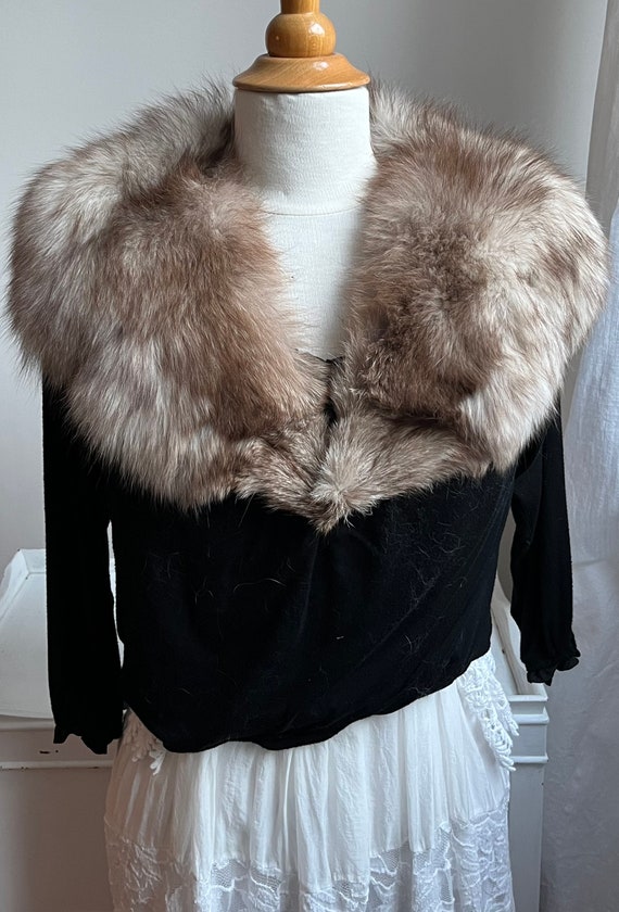 Vintage coyote fur collar - Real Canadian fur - La