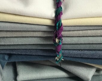 FAT-QUARTER BUNDLE, Eight Colors of Peppered Cotton by Pepper Cory for Studio E Fabrics, Shot Cotton, Blenders