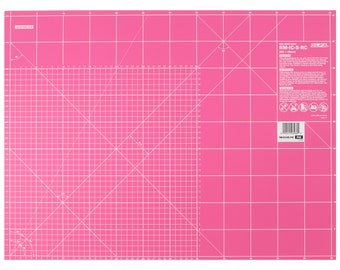 Tapis de découpe rose auto-cicatrisant Olfa 23,5 x 17,75 po. / 60 x 45 cm 17 x 12 po. / 42,5 x 30 cm, cutter rotatif artisanal métrique impérial