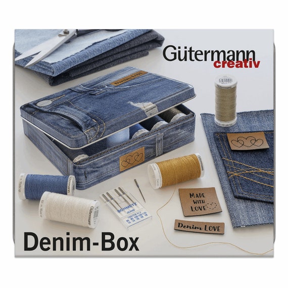 Gutermann Thread Set: Denim: 12 x 100m: Assorted Shades