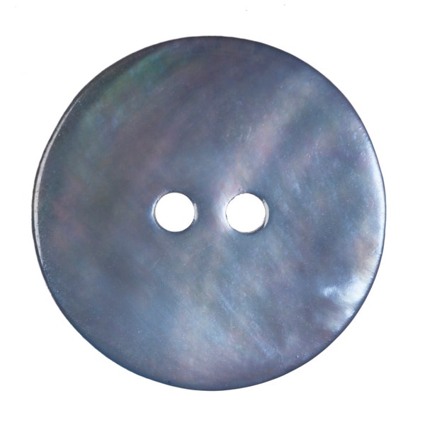Natural Shell Button in pale blue round 12mm 15mm 18mm 23mm x5 loose dyed agora mother of pearl two-hole round