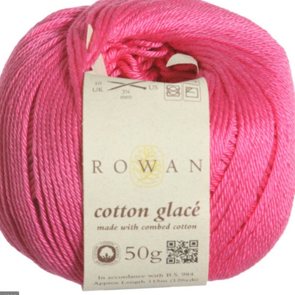 Rowan Cotton Glacé DK sports weight 50g Crochet Knitting Yarn Ref H512086-RG mercerised sheen high twist spun cotton colourful designer