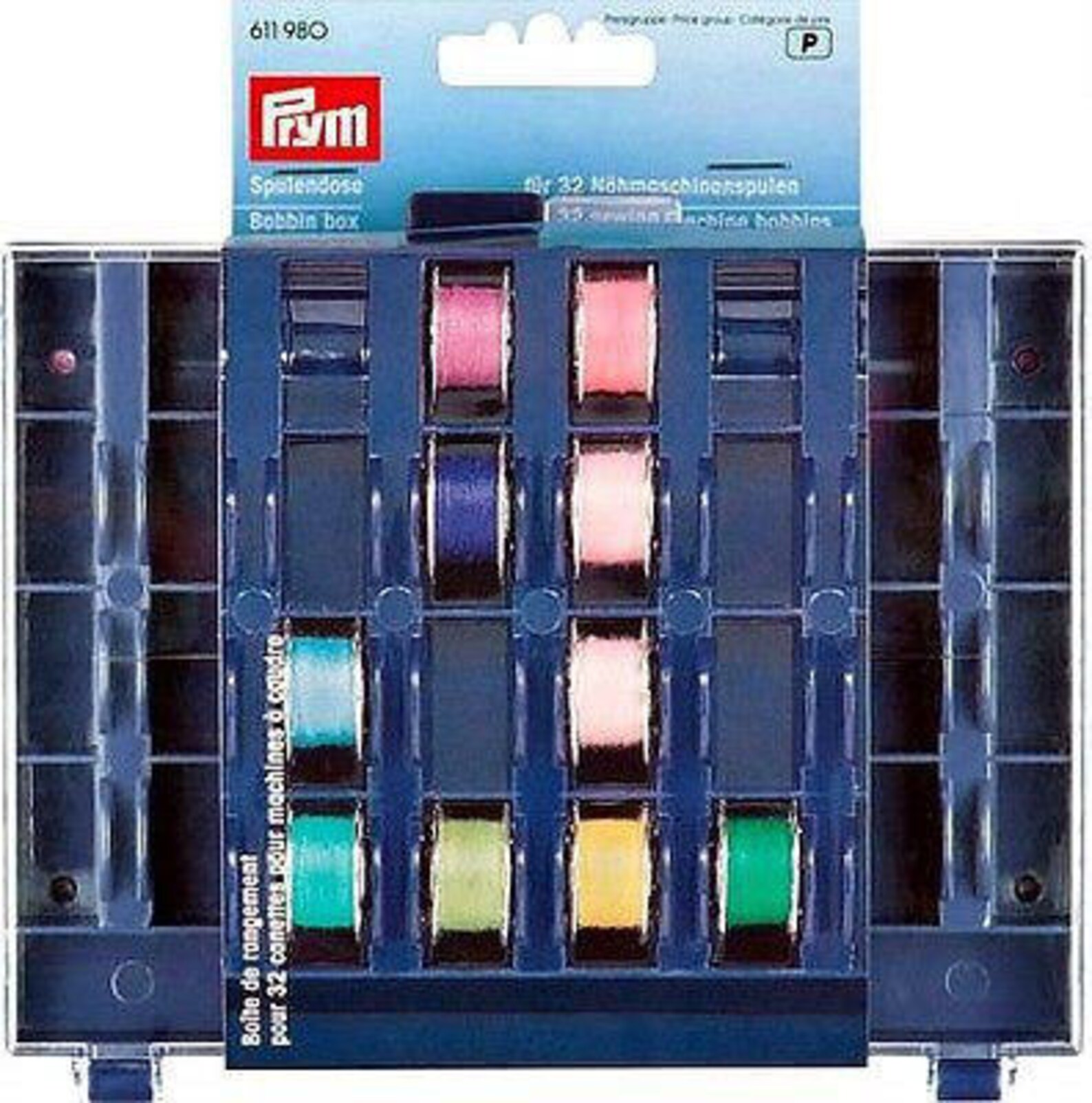 Bobbin Storage Box 32 Sewing Machine Bobbins Prym 611980 Navy Etsy