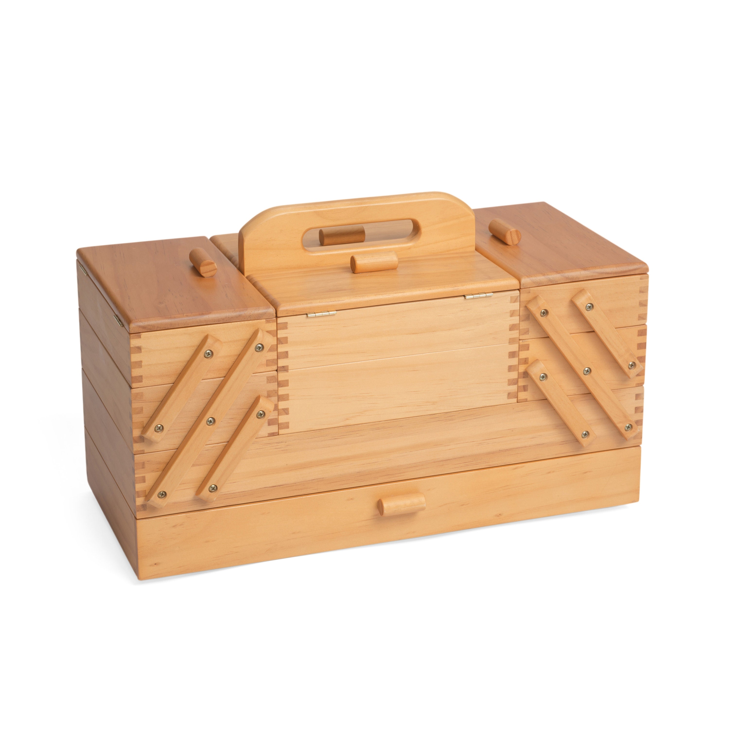 Sewing Box Cantilever Wood With 4 Tiers by Hobbygift - Etsy Sewing Box Cantilever Wood With 4 Tiers by Hobbygift - Etsy
